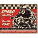 Plaque metal decorative Speed thrills